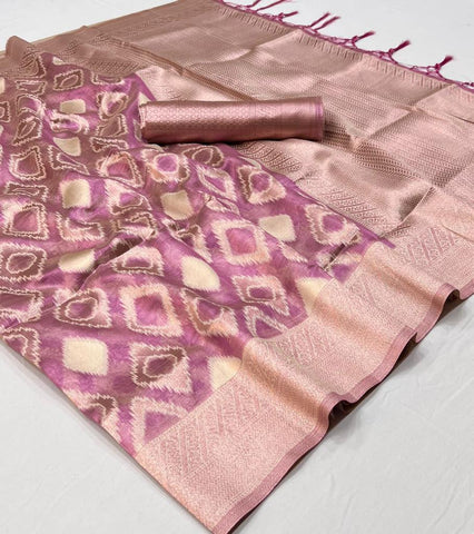 Kalki Koechlin Tissue Multi Zari Tissue Handloom Weaving Saree – Elegant Designer Wear for Women