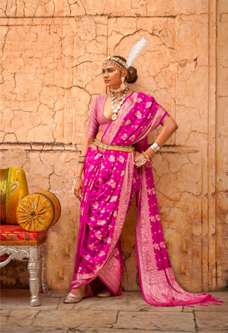 Georgette Saree with Weaving Butta Border and Soft Touch Finish