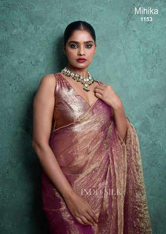 Mihika Magenta Gold Silk Saree – Designer Wedding & Party Wear