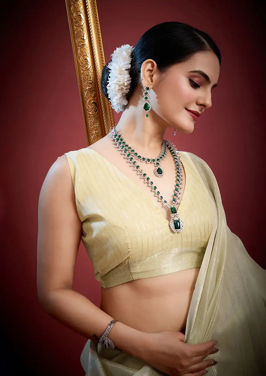 Indo Silk Cream White Sarees Crafted With A Blend Of Linen And Silk Offer A Unique Combination Of Texture And Elegance