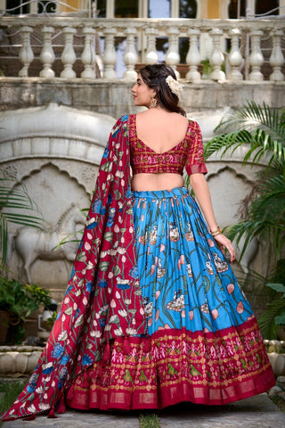 Patio Tussar silk lehnga