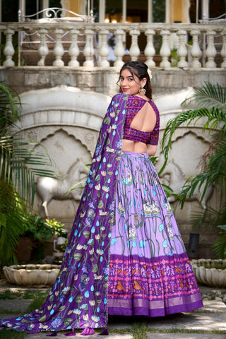 Patio Tussar silk lehnga