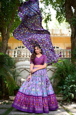 Patio Tussar silk lehnga