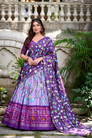 Patio Tussar silk lehnga