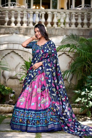 Patio Tussar silk lehnga