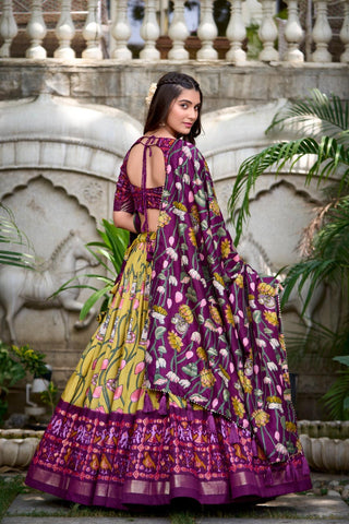 Patio Tussar silk lehnga