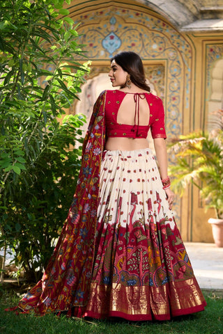 Noor tussar silk lehnga