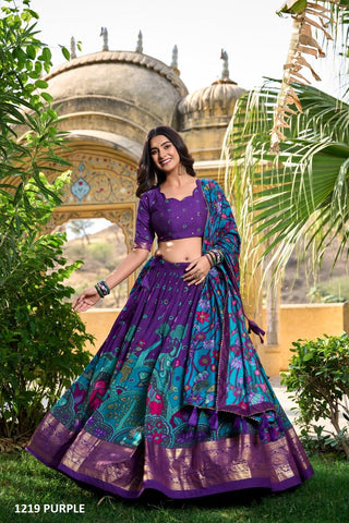 Noor tussar silk lehnga