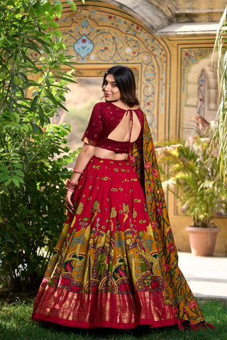 Noor tussar silk lehnga