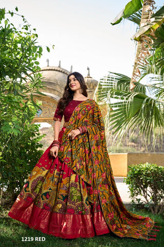 Noor tussar silk lehnga