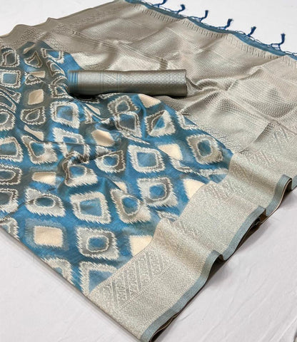 Kalki Koechlin Tissue Multi Zari Tissue Handloom Weaving Saree – Elegant Designer Wear for Women