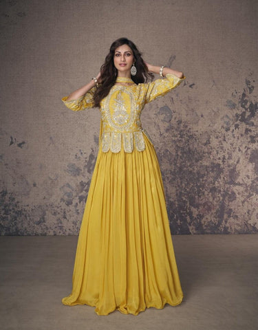 Yellow Color Premium Silk Suit