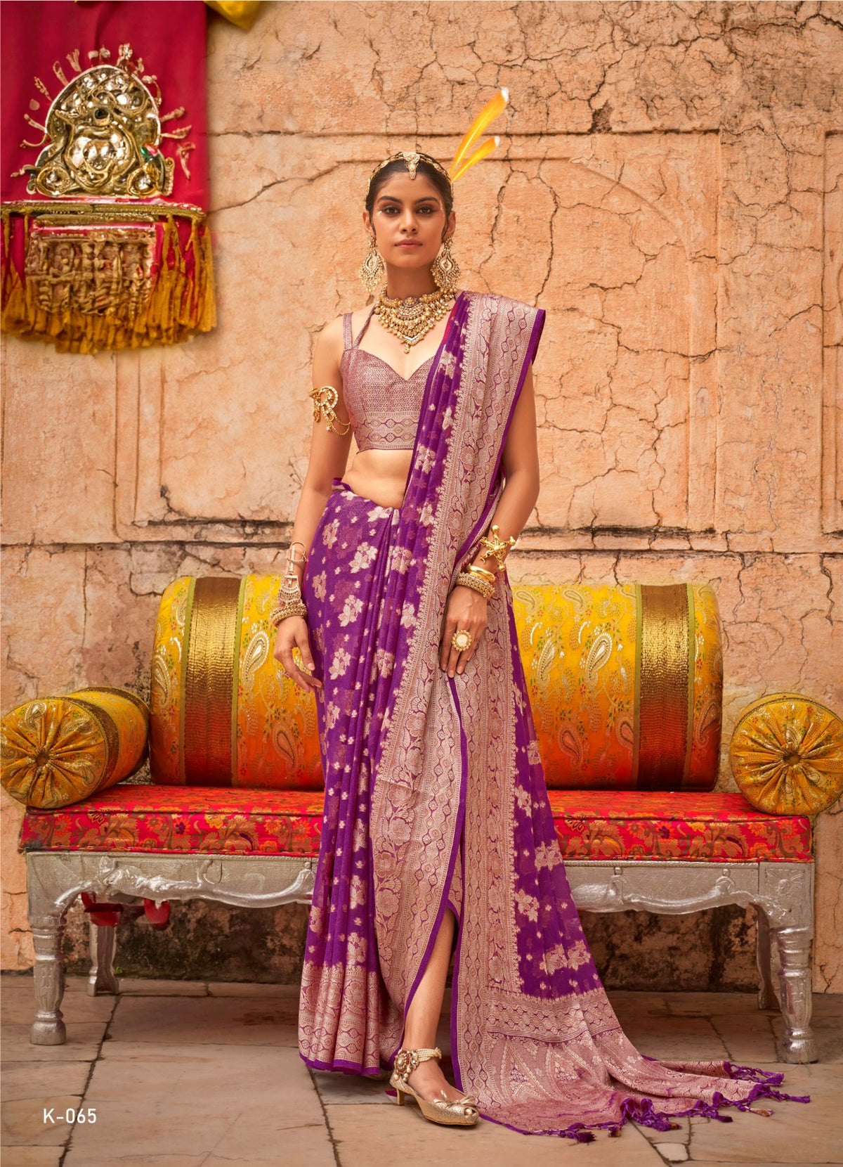 Premium Georgette Saree with Weaving Butta Border and Silky Touch