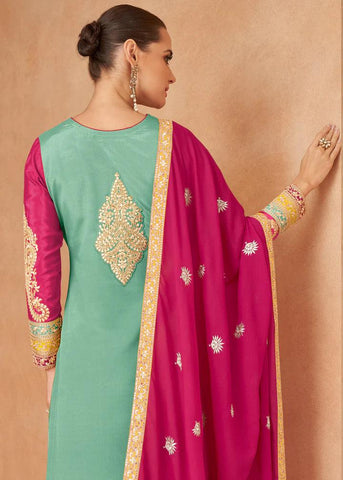 Gota Patti Embellished Palazzo Style Salwar Suit