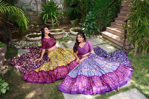 Patio Tussar silk lehnga