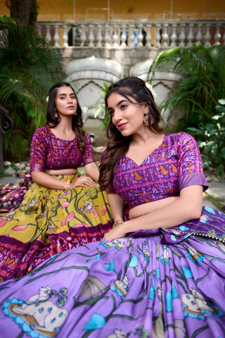 Patio Tussar silk lehnga