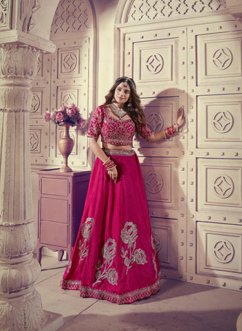 Introducing Our Exclusive Magenta Color Designer Lehenga