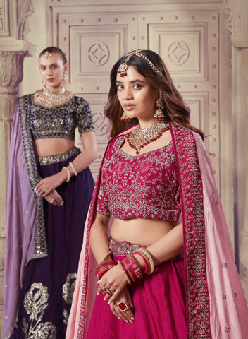 Introducing Our Exclusive Magenta Color Designer Lehenga