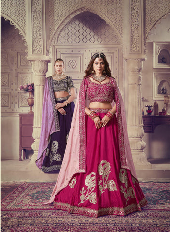 Introducing Our Exclusive Magenta Color Designer Lehenga