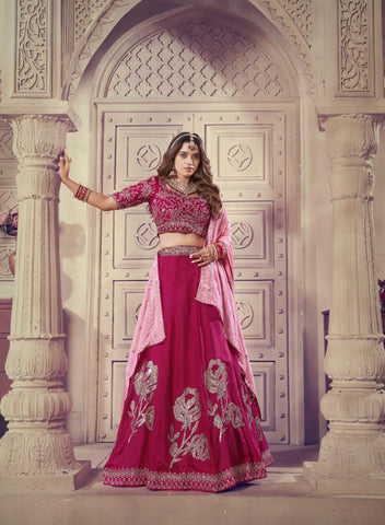 Introducing Our Exclusive Magenta Color Designer Lehenga