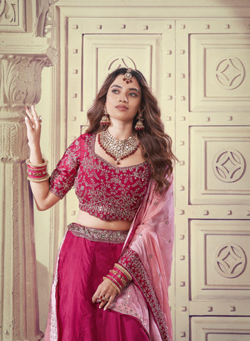 Introducing Our Exclusive Magenta Color Designer Lehenga