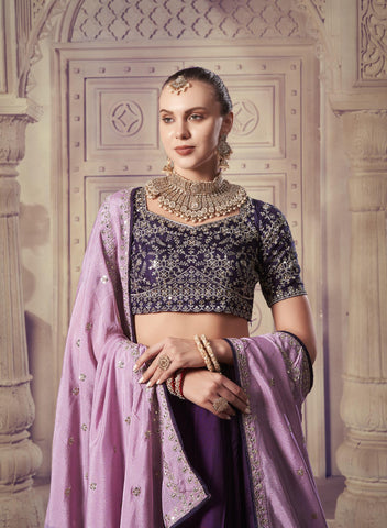 Introducing Our Exclusive Wine Color Designer Lehenga