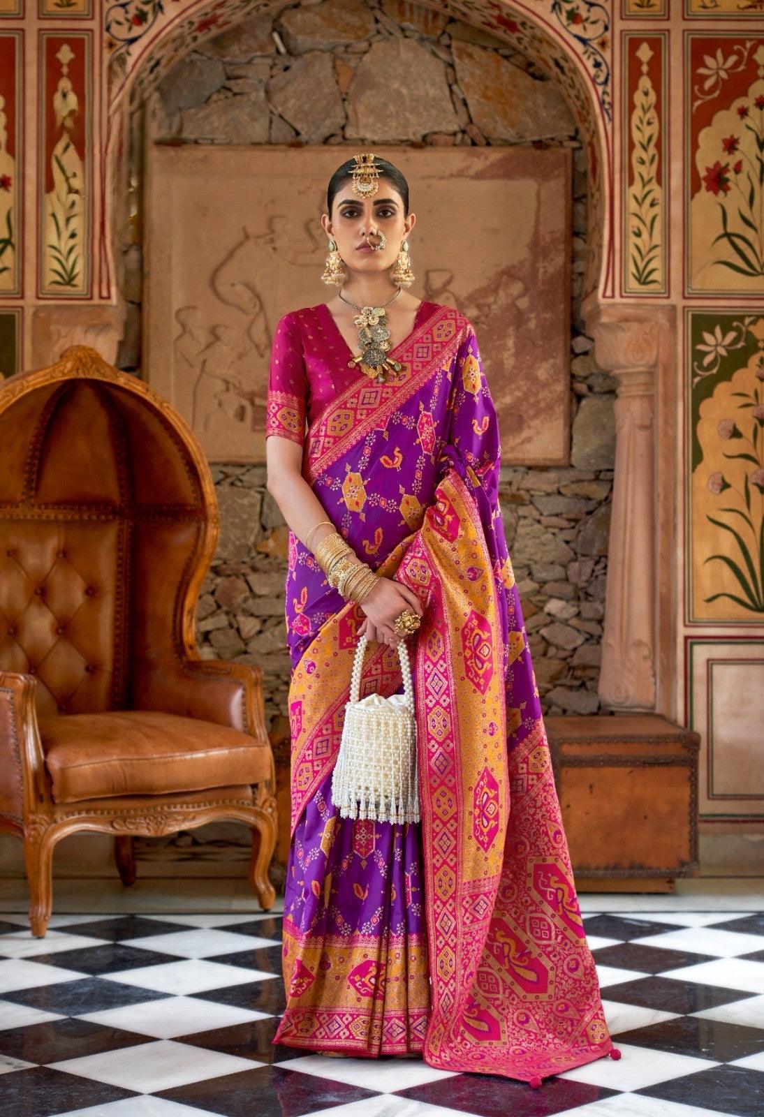 Rich Purple Color PV Silk Saree