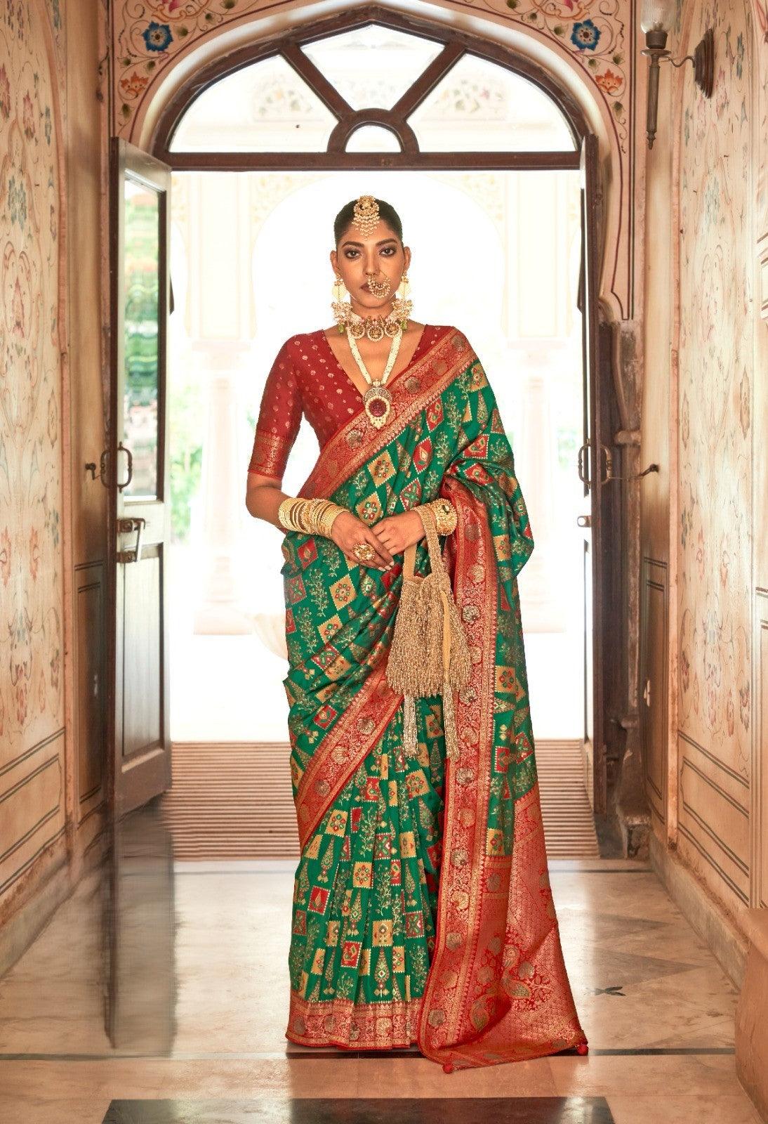 Green Color PV Silk Saree