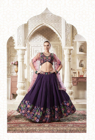 Our Exclusive Wine Color Premium Silk Lehenga