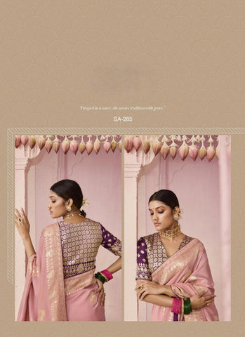 Luxurious Pink Silk Saree for Special Occasions