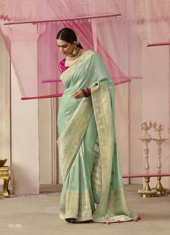 Green Color Silk Saree - Designer & Luxurious | INDOSILK