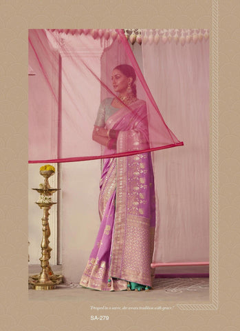 Luxurious Pink Silk Saree for Festive Occasions