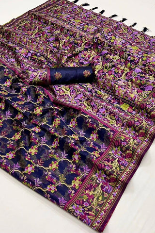 Kaarsi Silk Handloom Organza Parsi Weaving Saree