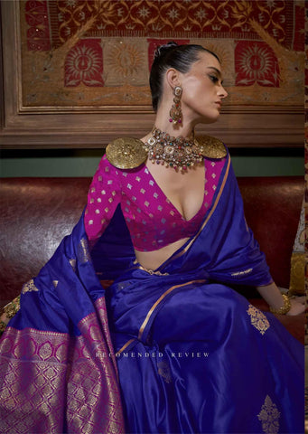 Pure Satin Traditional Work Saree