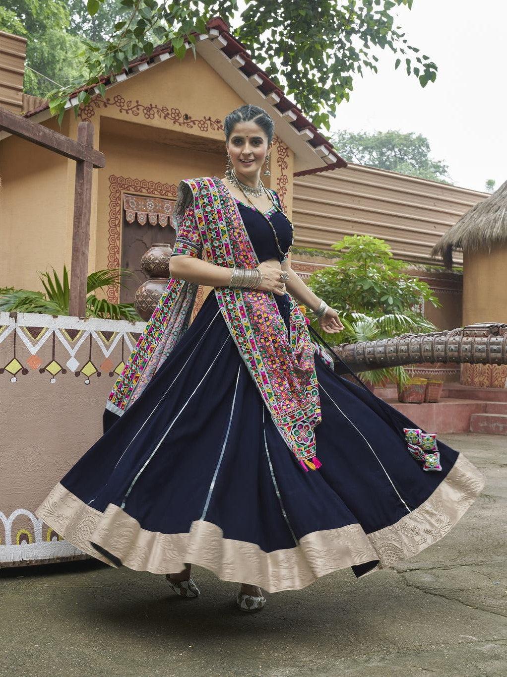 Exclusive Navratri Navy Blue Color Chaniya Choli Collection