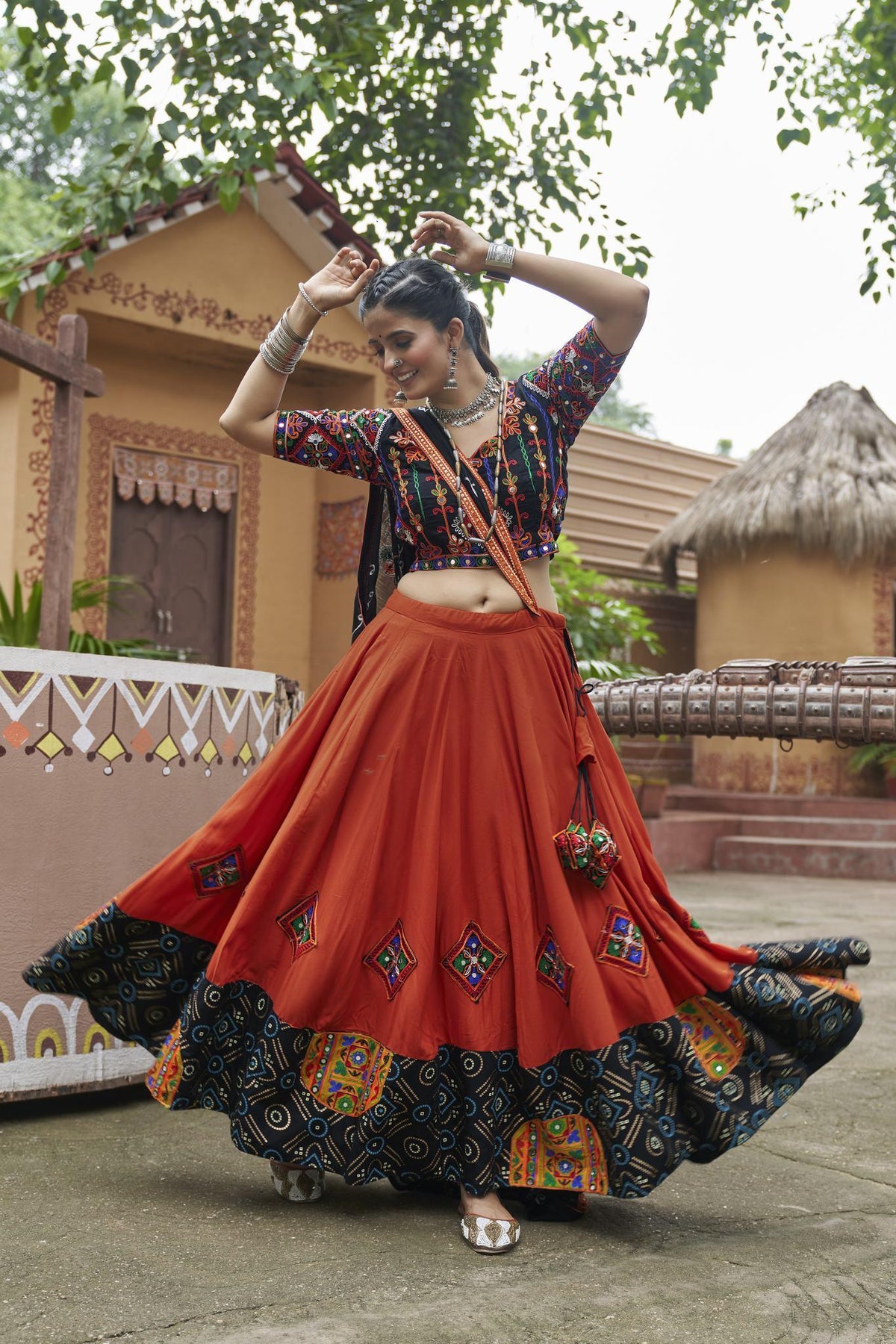 Exclusive Navratri Orange Color Chaniya Choli Collection