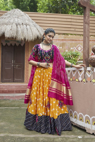 Exclusive Navratri Yellow Color Chaniya Choli Collection