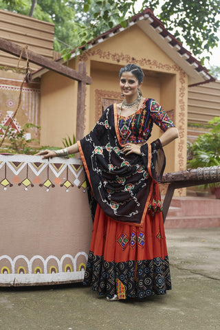 Exclusive Navratri Orange Color Chaniya Choli Collection