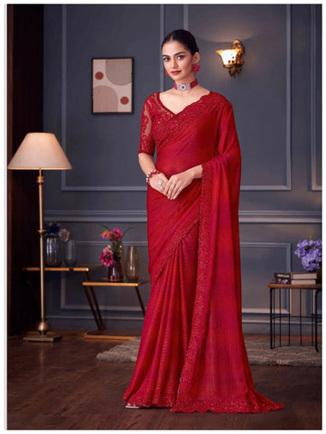 Georgette Saree for Women - Lightweight, Soft, and Comfortable | Perfect for Party, Wedding, or Festive Occasions