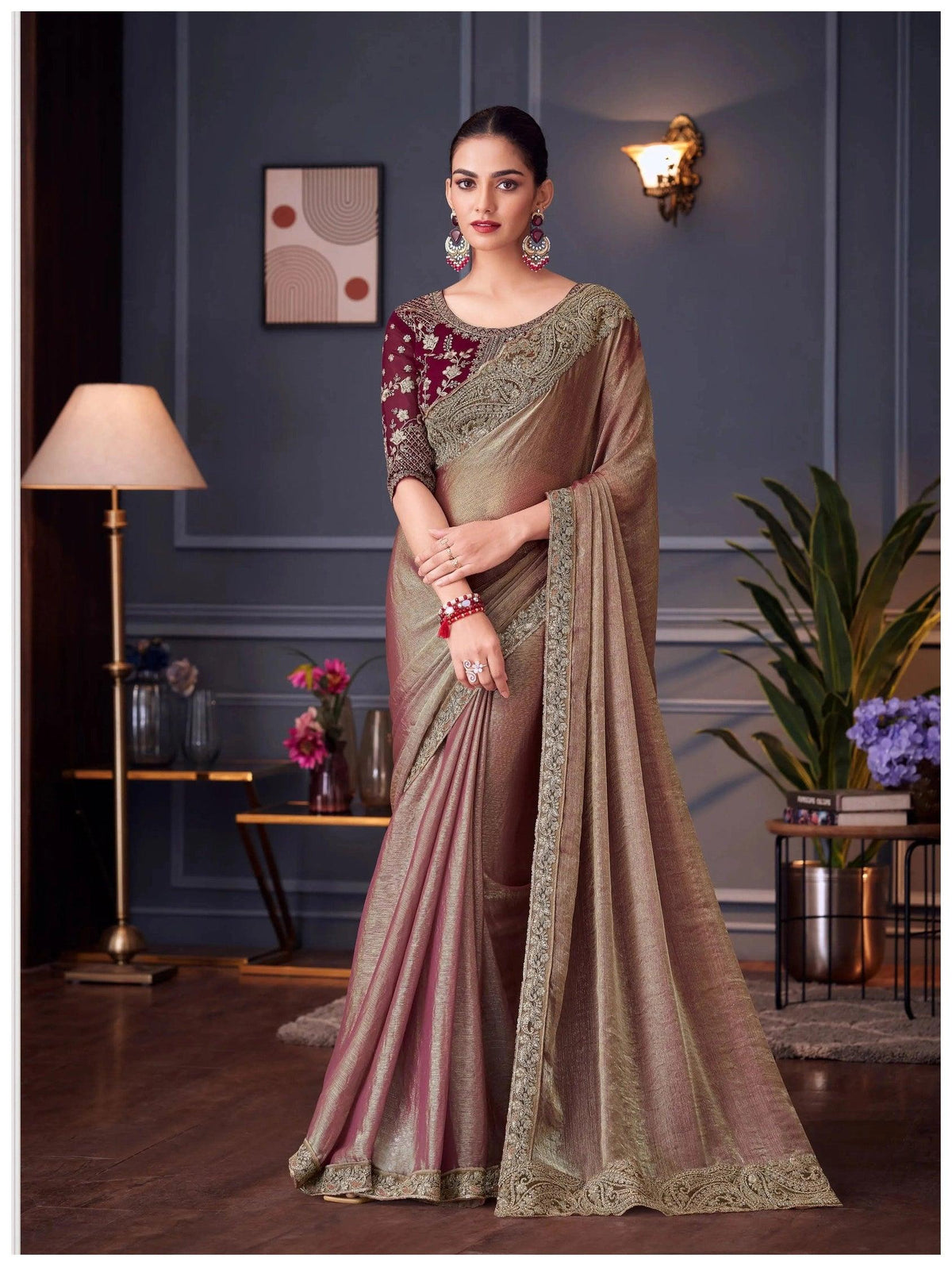 Georgette Saree for Women - Lightweight, Soft, and Comfortable | Perfect for Party, Wedding, or Festive Occasions