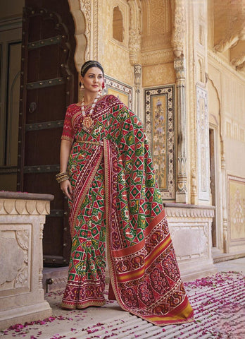 Red Color Patola Silk Saree